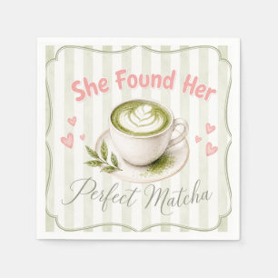 Matcha Bridal Shower Party Napkins She Found Her