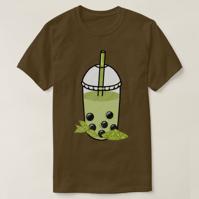 Matcha bubble tea 7 T-Shirt (Design Front)