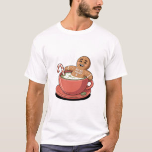 Matcha Christmas Gingerbread Latte Green Drink T-Shirt