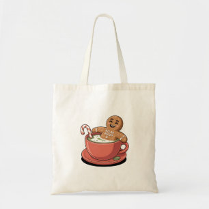 Matcha Christmas Gingerbread Latte Green Drink Tote Bag