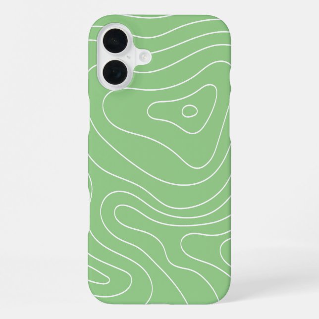 Matcha Contour Flow iPhone Case (Back)