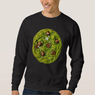 Matcha Cookie Chocolate Chip Cookie Costume Green  Sweatshirt