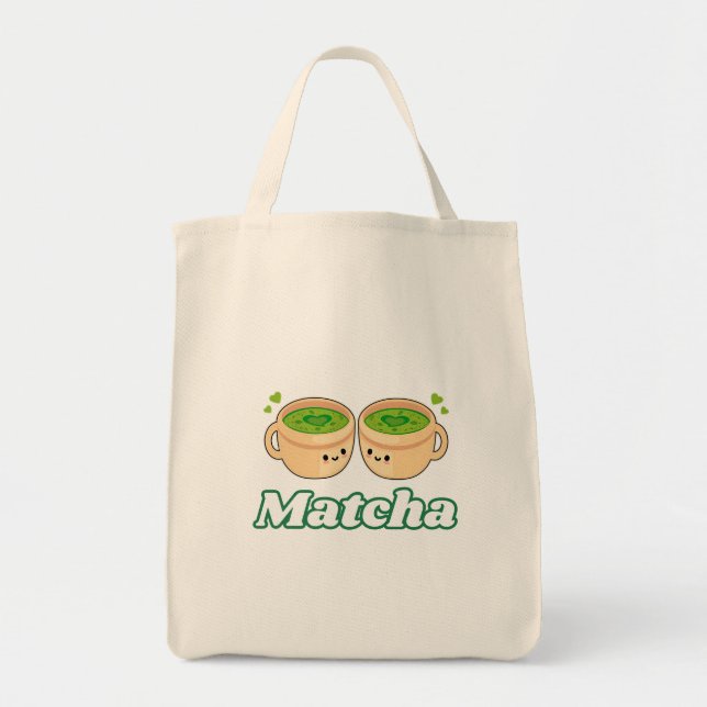 Matcha Cute Kawaii for matcha tea Tote Bag (Front)