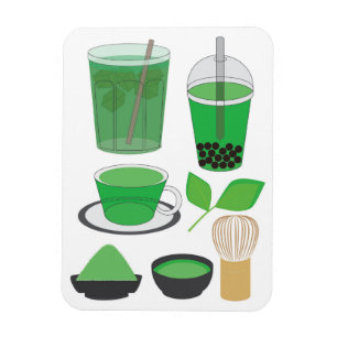 Matcha Drinks Set Magnet