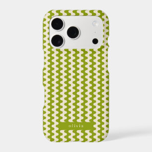 Matcha Green Bold Wavy Pattern With Name