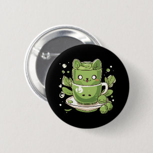 matcha green tea 6 cm round badge