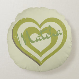 Matcha Green Tea, Everything is better with matcha Round Cushion