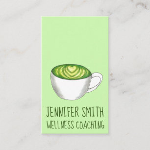 Matcha Green Tea Latte Zen Wellness Meditation Spa Business Card