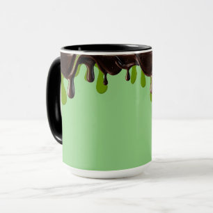 Matcha Ice Cream,Melted Choco Matcha Topping Mug