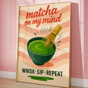 Matcha Kitchen Drink Lovers Trendy Wall Poster