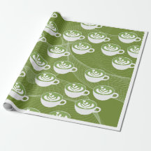 : Matcha Latte Love Wrapping Paper