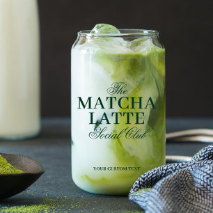 Matcha Latte Lover Personalised Can Glass