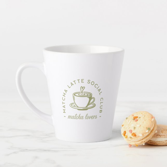 Matcha latte lovers club wellness healthy girlie latte mug (In Situ)