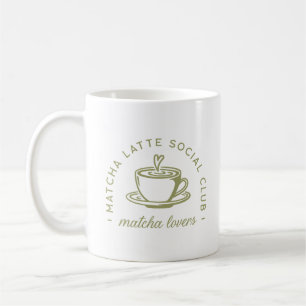Matcha latte lovers girl club green aesthetic coffee mug