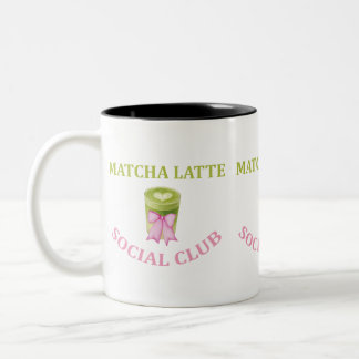 MATCHA LATTE SOCIAL CLUB Two-Tone COFFEE MUG