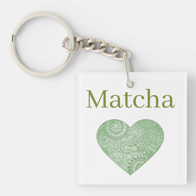 Matcha Love Keychain (Front)