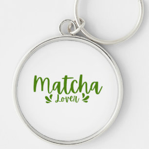 Matcha Lover Keychain   Cute Green Tea Key Ring