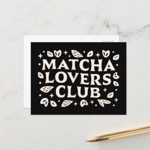 Matcha lover quotes postcard