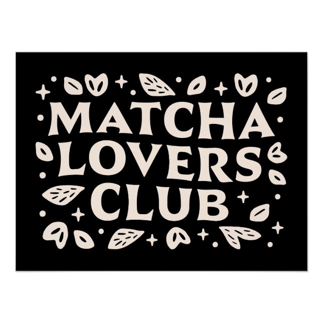 Matcha lover quotes poster (Front)