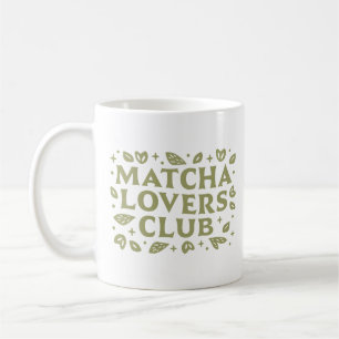 Matcha lovers club aesthetic coffee mug
