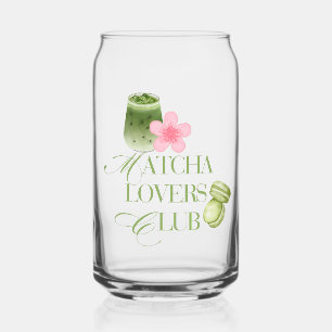 Matcha Lovers Club Green Tea Macarons & Sakura Can Glass