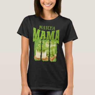 MATCHA MAMA Green Glitter Brush Stroke T-Shirt