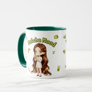 Matcha Mood Aesthetic Design Cute Green Tea Vibes Mug