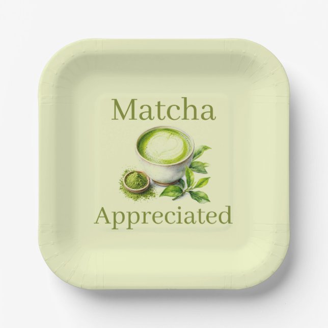 Matcha Paper Plate (Front)