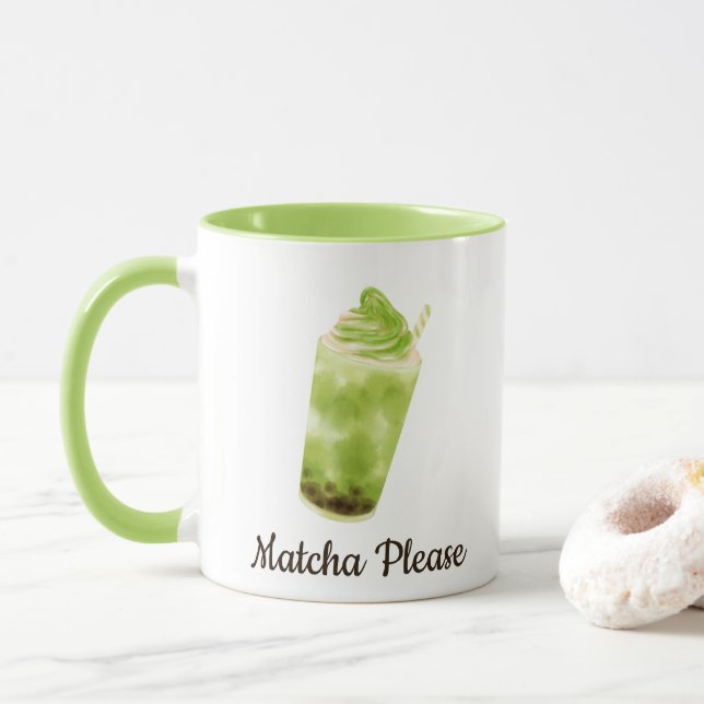 Matcha Please, Matcha Mug (With Donut)