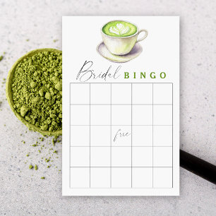 Matcha tea Bridal shower bingo game