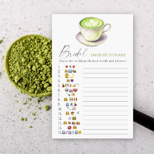 Matcha tea Bridal shower emoji pictionary