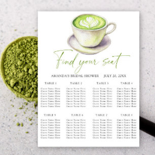 Matcha tea Wedding seating chart
