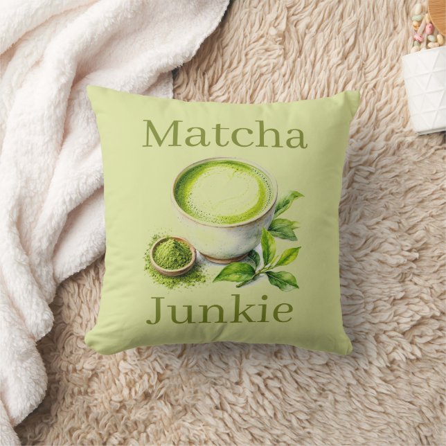 Matcha Throw Pillow (Blanket)