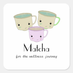 Matcha Wellness Journey Round Sticker