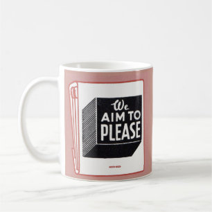 matchbook cover We Aim to Please Coffee Mug