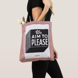matchbook cover We Aim to Please Tote Bag