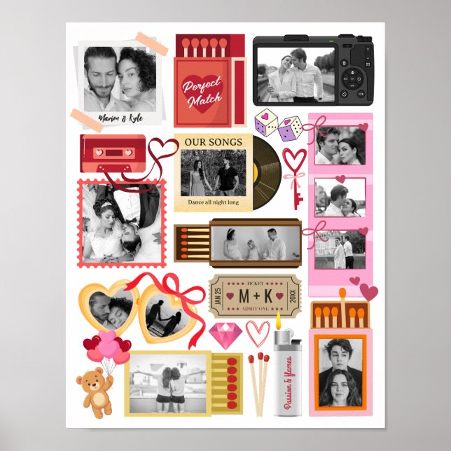 Matchbox Perfect Match Couple Picture Collage Poster (Front)