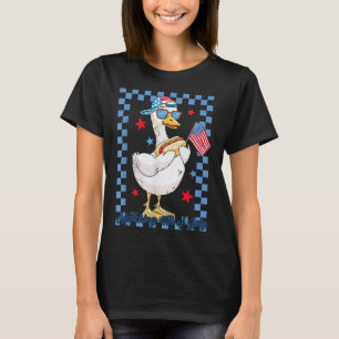 Matching 4th Funny Goose Independence Usa Flag Pat T-Shirt