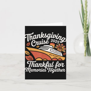 Matching Autumn Cruise Squad Family Thanksgiving C Card