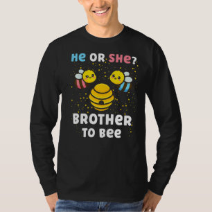 Matching Baby Gender Reveal Party He Or She Brothe T-Shirt