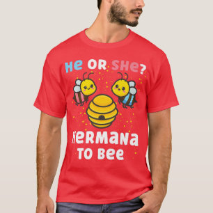 Matching Baby Gender Reveal Party He Or She Herman T-Shirt