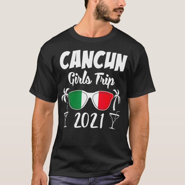 Matching Bachelorette Cancun Girls Trip 2021 T-Shirt (Front)