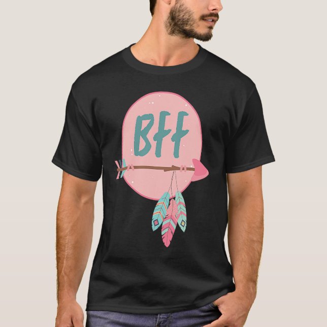Matching Bff Best Friends Forever Girls Boho Match T-Shirt (Front)