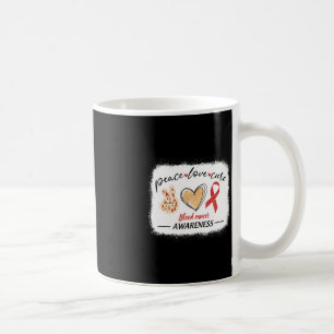 matching blood cancer awareness peace love cure bl coffee mug