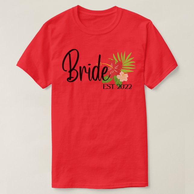Matching Bride and Groom Honeymoon Just Married Co T-Shirt (Design Front)