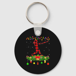 Matching Buffalo Plaid Softball Srts Christmas Paj Key Ring