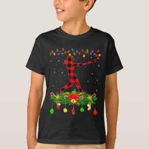 Matching Buffalo Plaid Softball Srts Christmas Paj T-Shirt