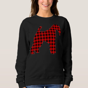 Matching Buffalo Plaid Wire Fox Terrier Dog Christ Sweatshirt