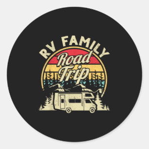 Matching Camping Rv Family Road Trip Camper Motorh Classic Round Sticker