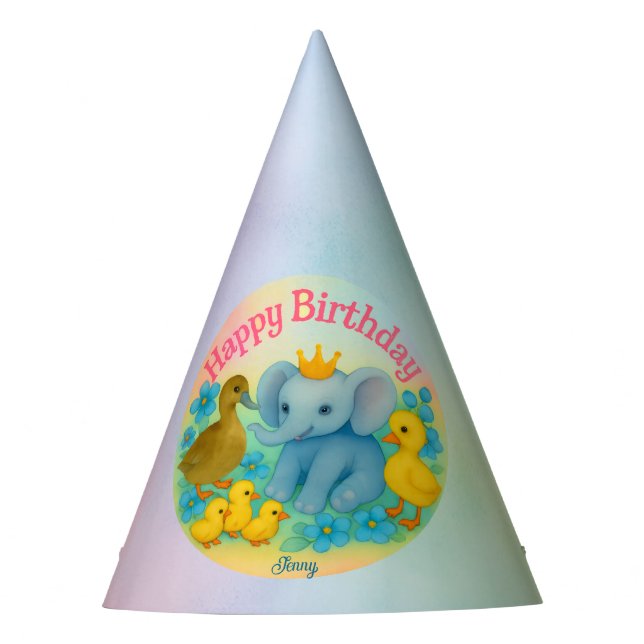 Matching Children's Birthday Party Hats (Front)